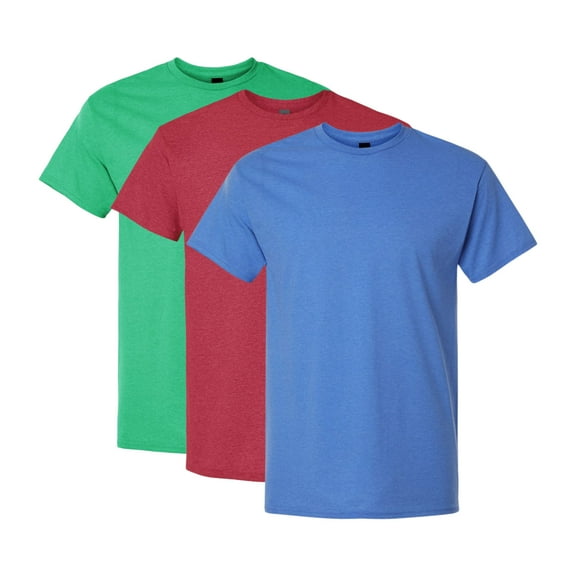 Gildan Short Sleeve T-Shirt, Men's Assorted T-Shirts 100% U.S Cotton Bulk Tee Shirt, Mix Tee (Bright Color 3 Pack, XL)
