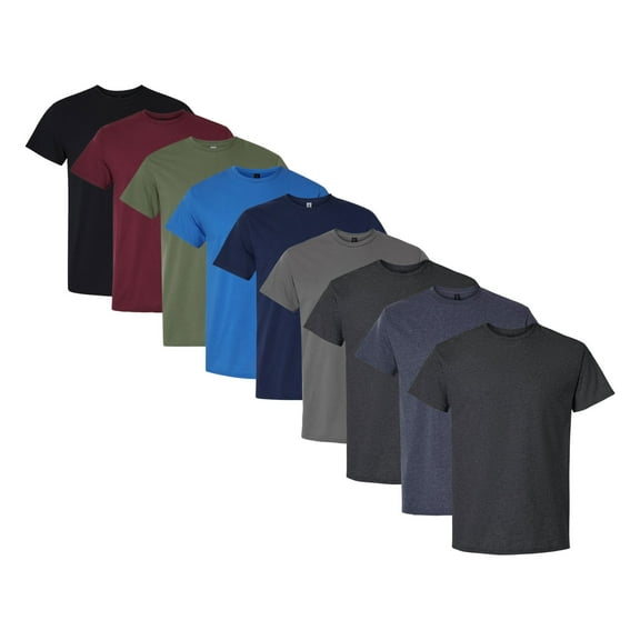 Gildan Short Sleeve T-Shirt, Men's Assorted T-Shirts 100% U.S Cotton Bulk Tee Shirt, Mix Tee (Bright Color 6 Pack, 2XL)