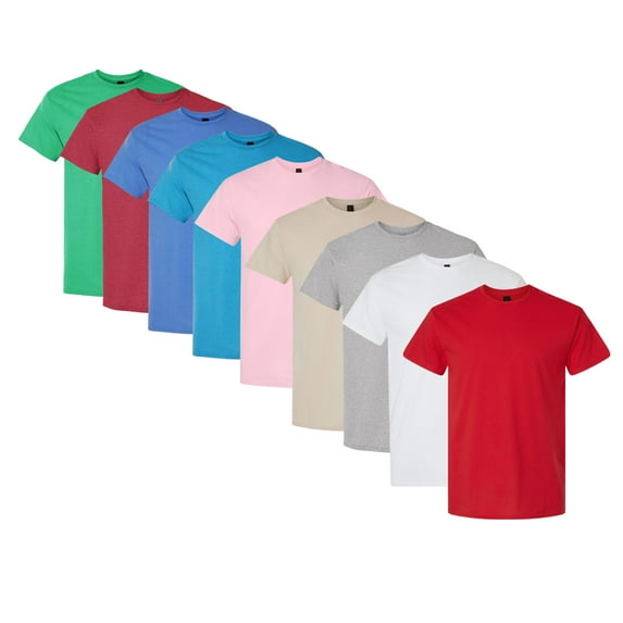 Gildan Short Sleeve T-Shirt, Men's Assorted T-Shirts 100% U.S Cotton Bulk Tee Shirt, Mix Tee (Dark+Bright Color 6 Pack, 3XL)