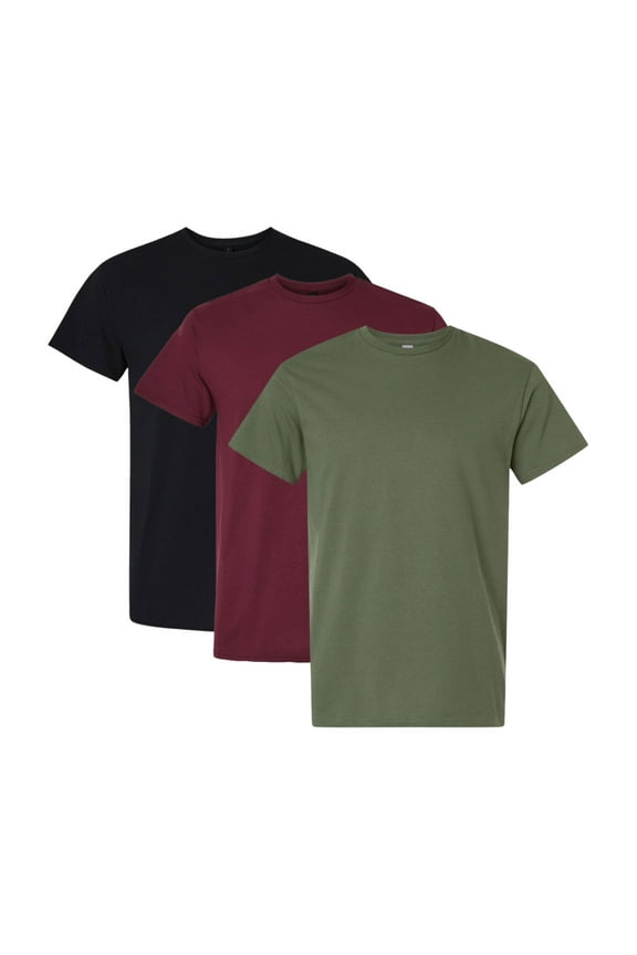 Short Sleeve T-Shirt, Men's Assorted T-Shirts 100% U.S Cotton Bulk Tee Shirt, Mix Tee (Dark Color 3 Pack, L)