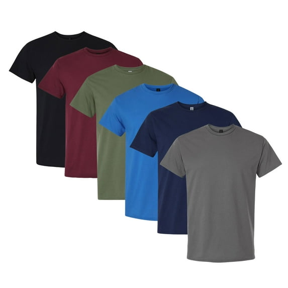 Gildan Short Sleeve T-Shirt, Men's Assorted T-Shirts 100% U.S Cotton Bulk Tee Shirt, Mix Tee (Dark Color 6 Pack, 3XL)