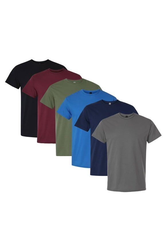 Short Sleeve T-Shirt, Men's Assorted T-Shirts 100% U.S Cotton Bulk Tee Shirt, Mix Tee (Dark Color 6 Pack, XL)