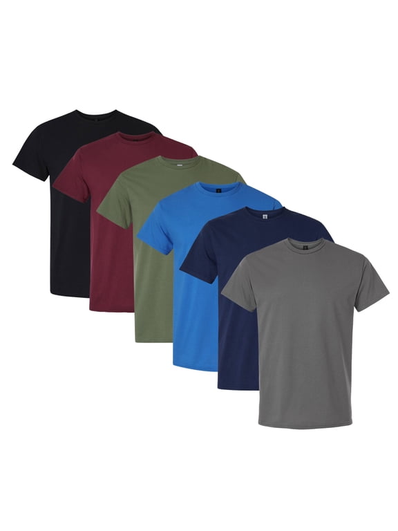 Short Sleeve T-Shirt, Men's Assorted T-Shirts 100% U.S Cotton Bulk Tee Shirt, Mix Tee (Dark Color 6 Pack, XL)
