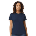 thumbnail image 1 of Gildan Short Sleeve T-Shirt, Women's Softstyle Navy Cotton Tee, Semi Fit Casual Wear, Sizes S-2XL, 1 of 5