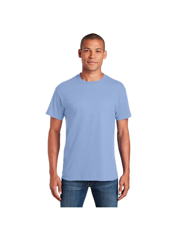 Short Sleeve T-Shirt for Men - 2XL Size | 100 Heavy Cotton Crew Neck Tee, Carolina Blue, 5.3 oz