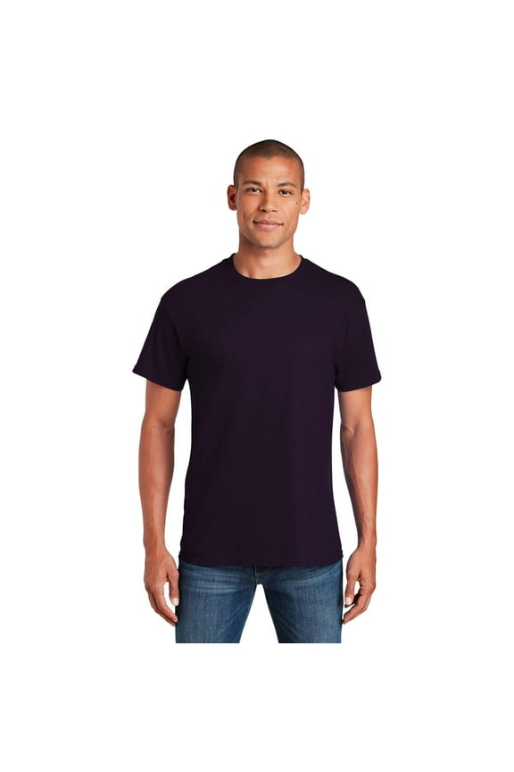 Short Sleeve T-Shirt for Men, Heavy Cotton Crewneck Classic Shirt, Blackberry Tee, 2XL