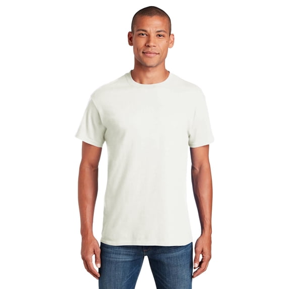 Gildan Short Sleeve T-Shirt for Men - 3XL Size | 100 Heavy Cotton Crew Neck Tee, Off White, 5.3 oz
