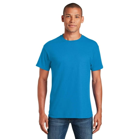Gildan Short Sleeve T-Shirt for Men - 3XL Size | 100 Heavy Cotton Crew Neck Tee, Sapphire, 5.3 oz
