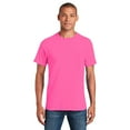 thumbnail image 1 of Gildan Short Sleeve T-Shirt for Men - 3XL Size | 50/50 Cotton/Poly Crew Neck Tee, Safety Pink, 5.3 oz, 1 of 6