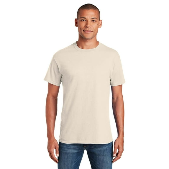 Gildan Short Sleeve T-Shirt for Men - 4XL Size | 100 Heavy Cotton Crew Neck Tee, Natural Color, 5.3 oz