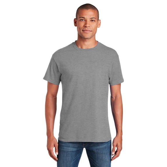 Gildan Short Sleeve T-Shirt for Men - 5XL Size | 90/10 Cotton/Poly Crew Neck Tee, Sport Grey, 5.3 oz