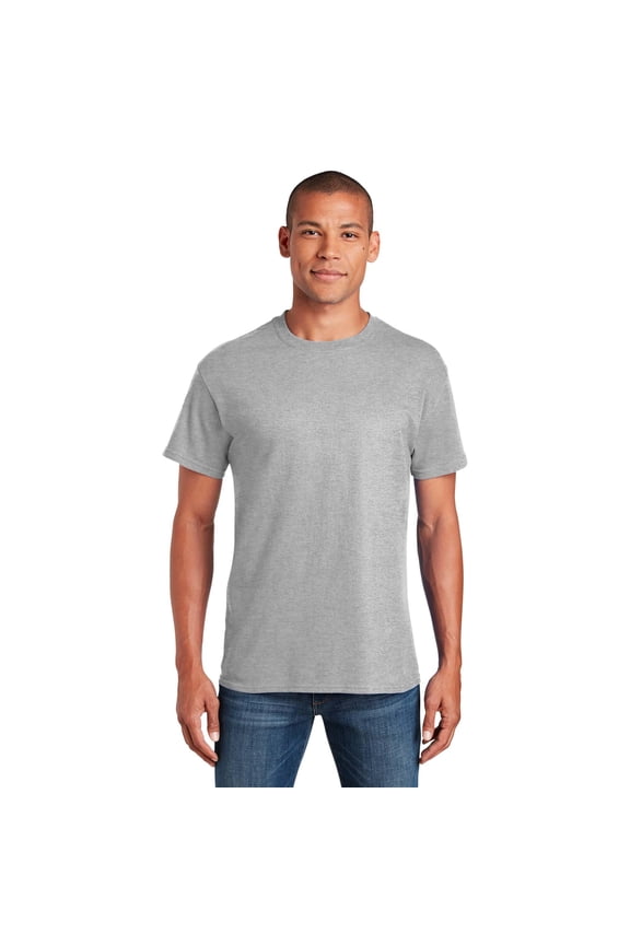 Short Sleeve T-Shirt for Men, Heavy Cotton Crewneck Classic Shirt, Ash Tee, S