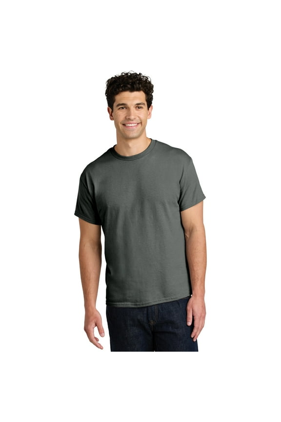Short Sleeve T-Shirt for Men, Heavy Cotton Crewneck Classic Shirt, Charcoal Tee, 3XL