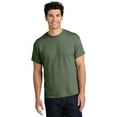 thumbnail image 1 of Gildan Short Sleeve T-Shirt for Men, Heavy Cotton Crewneck Classic Shirt, Military Green Tee, S, 1 of 5