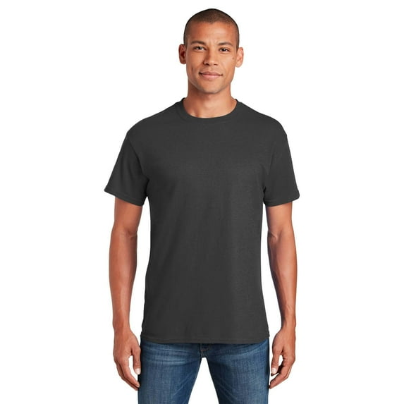 Gildan Short Sleeve T-Shirt for Men, Ultra Cotton Crewneck Classic Shirt, Charcoal, L
