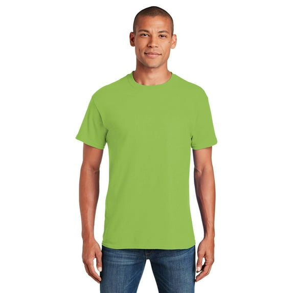 Gildan Short Sleeve T-Shirt for Men - L Size | 100 Heavy Cotton Crew Neck Tee, Kiwi, 5.3 oz