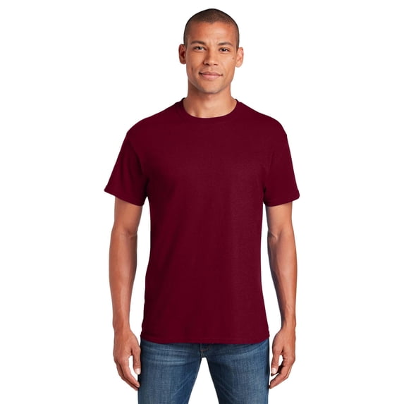 Gildan Short Sleeve Crewneck T-Shirt, Garnet Size-XL, Men's Classic Fit Comfort Tee, 100 Heavy Cotton, Arts and Craft Shirt