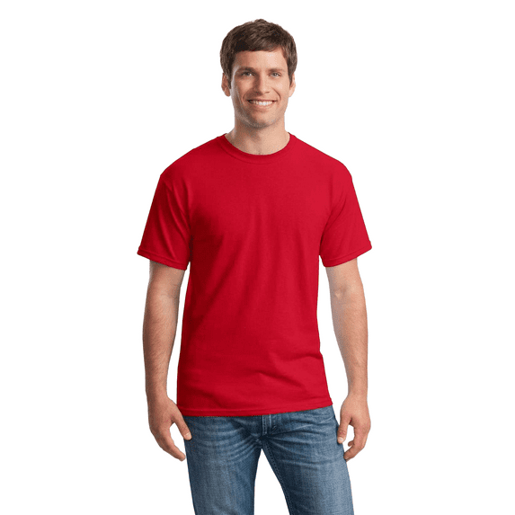 Gildan Ultra Cotton T-Shirt for Adult Men’s Short Sleeve Red Color Tee, Size 2XL
