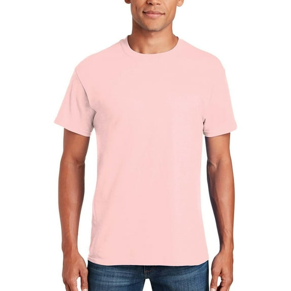 Gildan - Short Sleeve T-Shirt for Men's – 3XL Size | 100% Heavy Cotton Crew Neck Tee, Assorted Color T-Shirt, 5.3 Oz | Single Pack - Light Pink