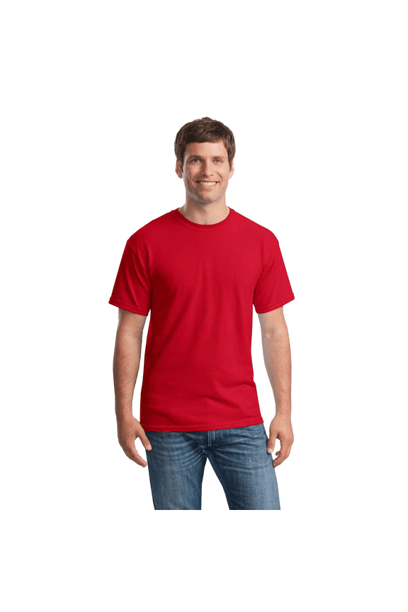 Ultra Cotton T-Shirt for Adult Men’s Short Sleeve Red Color Tee, Size 3XL