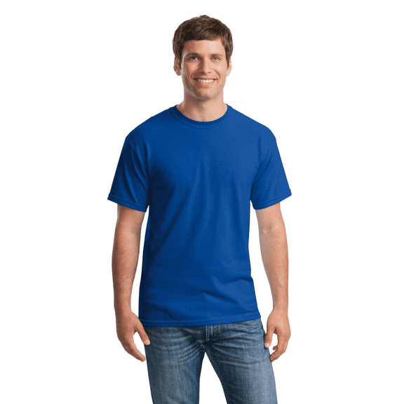 Gildan - Short Sleeve T-Shirt for Men's - L Size | 100% Heavy Cotton Crew Neck Tee, Assorted Color T-Shirt, 5.3 Oz | Single Pack - Royal