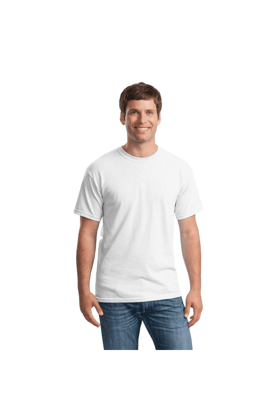 - Short Sleeve T-Shirt for Men's - M Size | 100% Heavy Cotton Crew Neck Tee, Assorted Color T-Shirt, 5.3 Oz | Single Pack - White