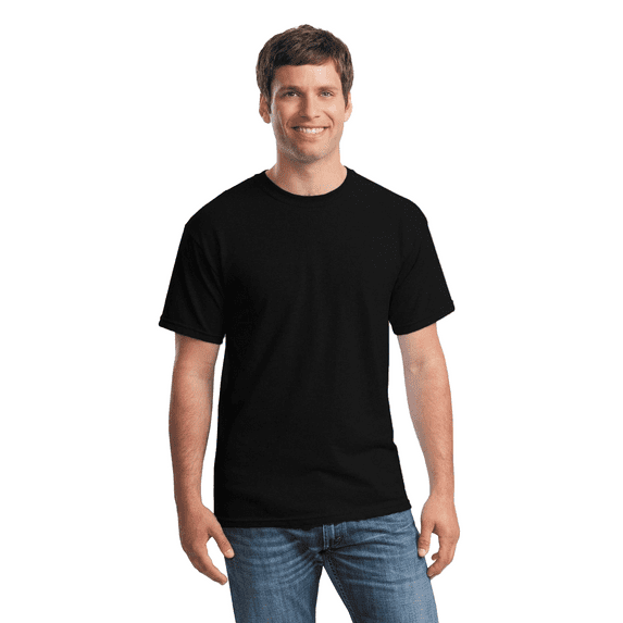 Gildan - Short Sleeve T-Shirt for Men's - S Size | 100% Heavy Cotton Crew Neck Tee, Assorted Color T-Shirt, 5.3 Oz | Single Pack – Black