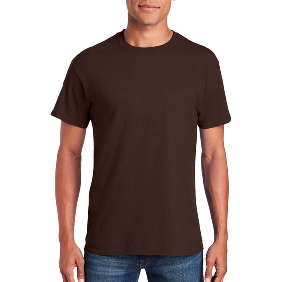 Gildan - Short Sleeve T-Shirt for Men's - S Size | 100% Heavy Cotton Crew Neck Tee, Assorted Color T-Shirt, 5.3 Oz | Single Pack – Dark Chocolate