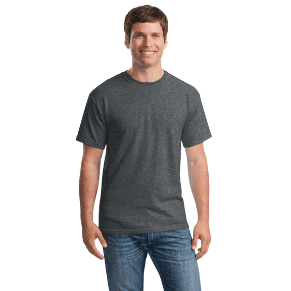Gildan - Short Sleeve T-Shirt for Men's - XL Size | 100% Heavy Cotton Crew Neck Tee, Assorted Color T-Shirt, 5.3 Oz | Single Pack – Dark Heather