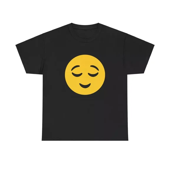 Gildan Smiling Face with Closed Eyes Emoji T-Shirt