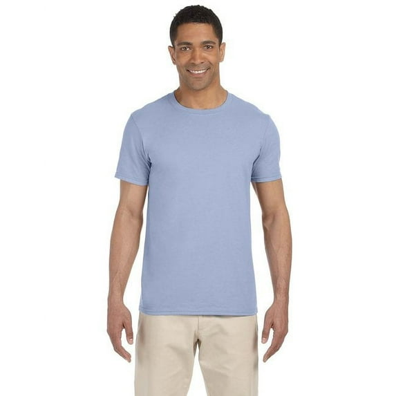 Gildan Adult Softstyle 4.5 oz T-Shirt, Light Blue - L