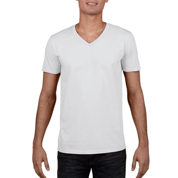 Gildan Soft Style V-Neck White
