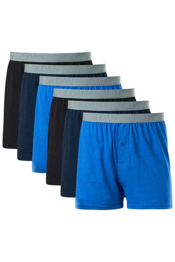 SoftStyle Men's Knit Boxer Underpants, 6-Pack, Sizes S-2XL