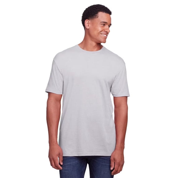 Gildan Softstyle CVC T-Shirt for Adult, Men's Crewneck Tee, 60/40 Cotton/polyester, Cement Shirt, L