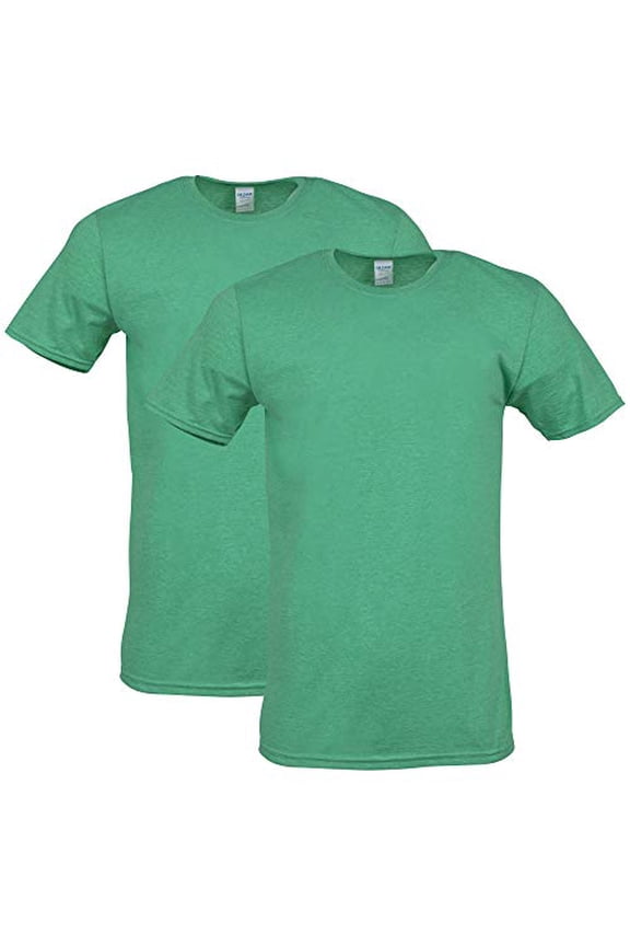Softstyle Cotton T-Shirt, Style G64000, Multipack Medium Heather Irish Green (2-pack)