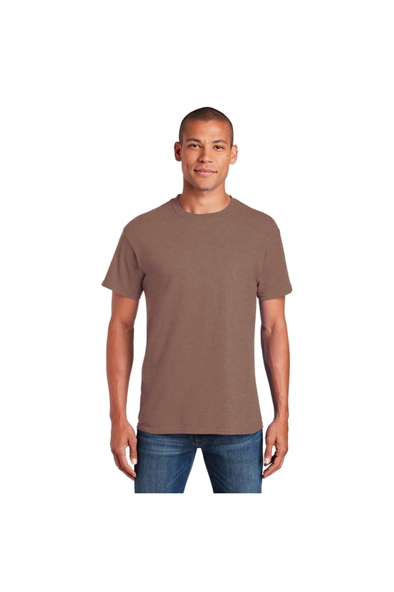 Softstyle Crewneck CVC T-Shirts, 60/40 Cotton/Polyester Adult Short Sleeve Tee, 3XL Cocoa Mist