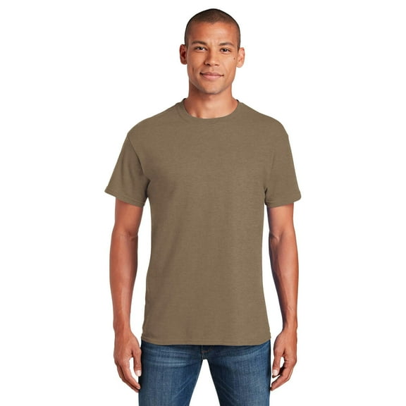 Gildan Softstyle Crewneck CVC T-Shirts, 60/40 Cotton/Polyester Adult Short Sleeve Tee, M Dune Mist