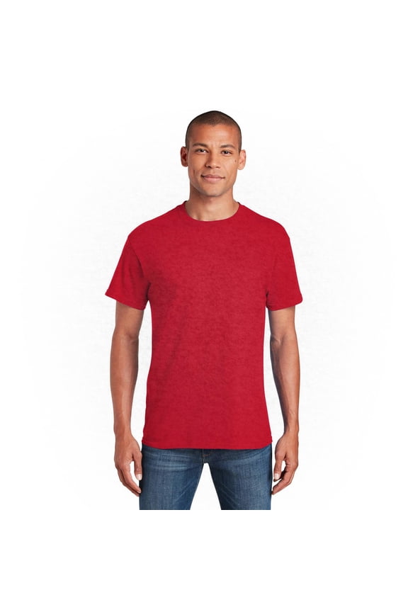 Softstyle Crewneck CVC T-Shirts, 60/40 Cotton/Polyester Adult Short Sleeve Tee, XL Red Mist