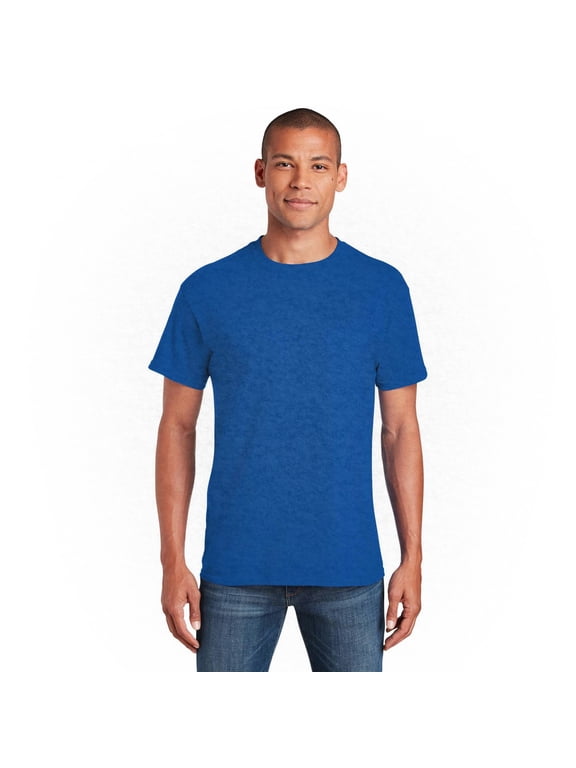 Softstyle Crewneck CVC T-Shirts, 60/40 Cotton/Polyester Adult Short Sleeve Tee, XL Royal Mist