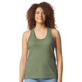 thumbnail image 1 of Gildan Women’s Softstyle CVC Racerback Tank Top Semi-Fitted Sleeveless Shirt for Women, Cactus S-2XL, 1 of 5