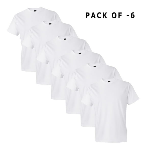 Gildan Softstyle Lightweight Short Sleeve T Shirt for Men 4.5oz 100% Ring Spun Cotton Comfortable T Shirts White Color 6 Pack Size 2XL