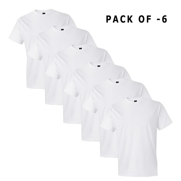 Gildan Softstyle Lightweight Short Sleeve T Shirt for Men 4.5oz 100% Ring Spun Cotton Comfortable T Shirts White Color 6 Pack Size XL