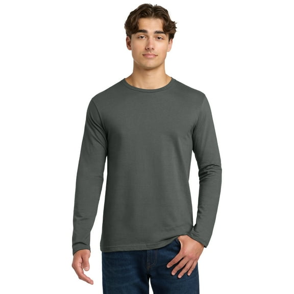 Gildan Softstyle Men's Long Sleeve T-Shirt, Crewneck, Lightweight Modern Classic Fit, Charcoal, XL