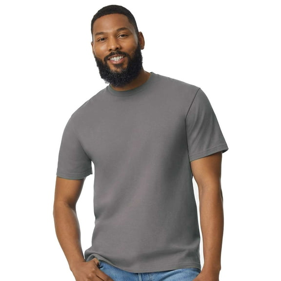 Gildan Softstyle Men's Midweight T-Shirt, Short Sleeve Classic Fit Cotton Tee, Charcoal, XL