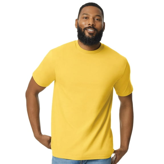 Gildan Softstyle Men's Midweight T-Shirt, Short Sleeve Classic Fit Cotton Tee, Daisy, 2XL