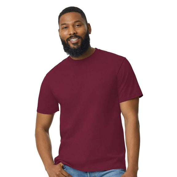 Gildan Softstyle Men's Midweight T-Shirt, Short Sleeve Classic Fit Cotton Tee, Maroon, M