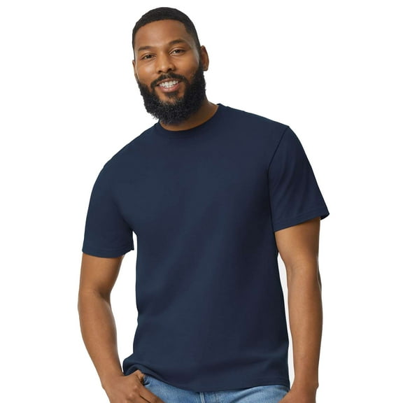 Gildan Softstyle Men's Midweight T-Shirt, Short Sleeve Classic Fit Cotton Tee, Navy, S