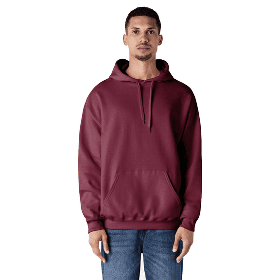 Gildan Softstyle Midweight Hoodie, Men's Ring-Spun Cotton Fleece Hooded Sweatshirt, Maroon, XL