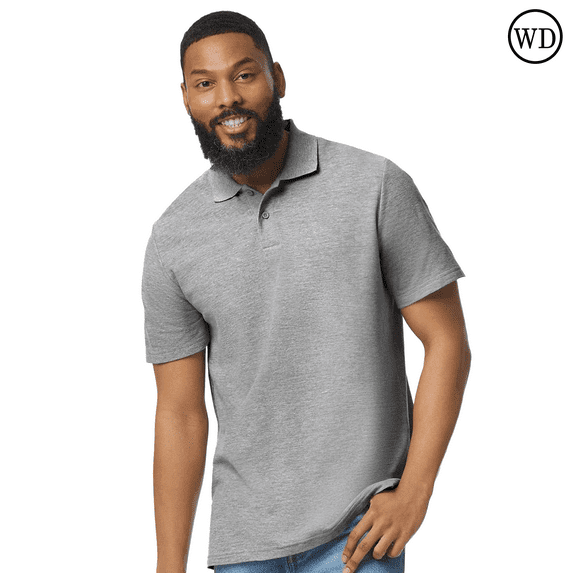 Gildan Softstyle Pique Polo for Adults, Modern Classic Fit, Short Sleeve Casual Polo Shirt, Sport Grey, M