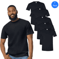 thumbnail image 1 of Gildan Softstyle Short Sleeves T-Shirt for Men, Black Pure Cotton Casual Tee, 5 Pack, S, 1 of 5